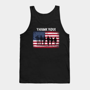 American Flag TShirts Thank you Veterans Tank Top